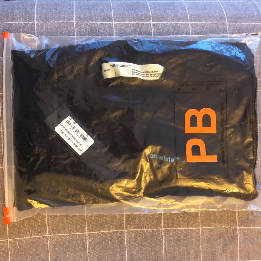 New Off-White Black Marker Long Sleeve T-shirt - Picture 6 of 8